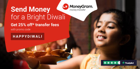 25% Off* Money Transfer Fees to Make This Diwali Bright - Send Money Transfers to India